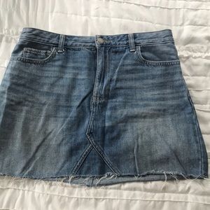 High Rise Jean Skirt